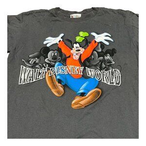 Official Walt Disney World Store Tshirt Size M Goofy Mickey Minnie Pluto Gray